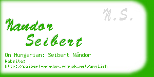 nandor seibert business card